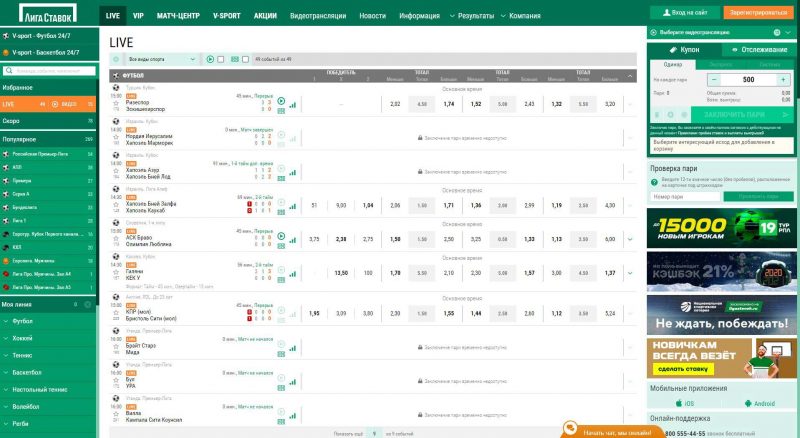 Лига Ставок букмекерская контора: обзор, зеркало, вход, отзывы