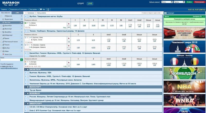 Марафон (Marathonbet) букмекерская контора: сайт, отзывы, полный обзор