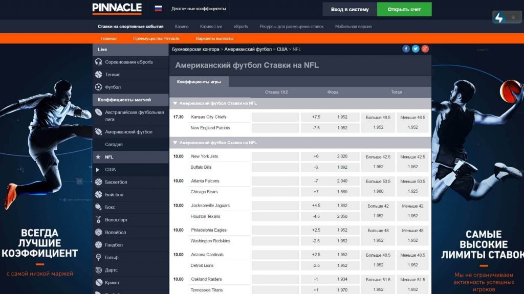 пинакл букмекерская контора официальный сайт на русском