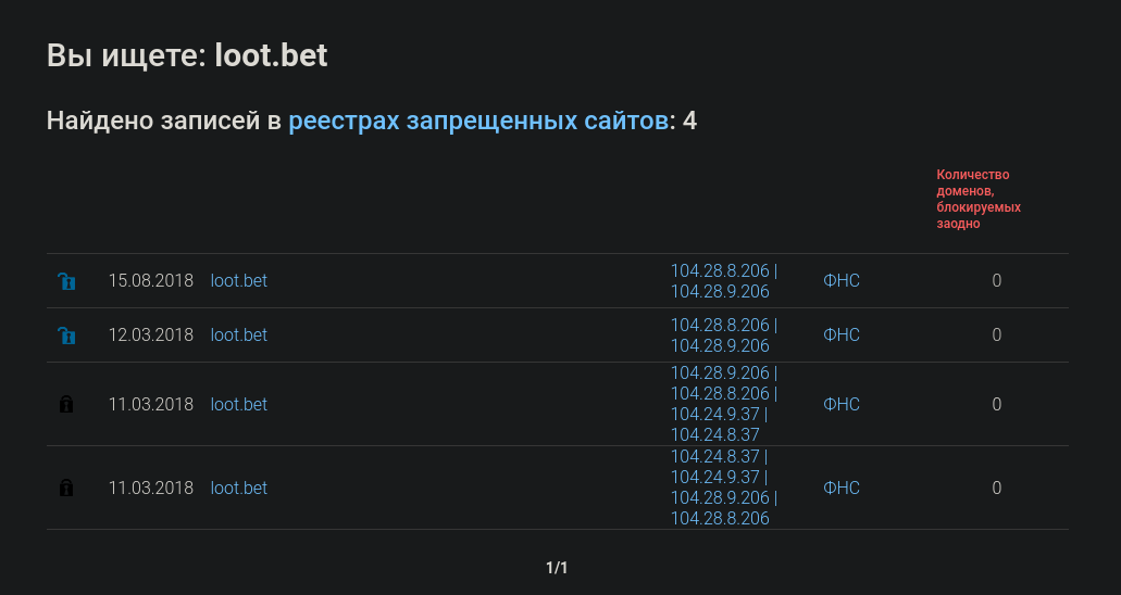 lootbet blocked in russia screenshot