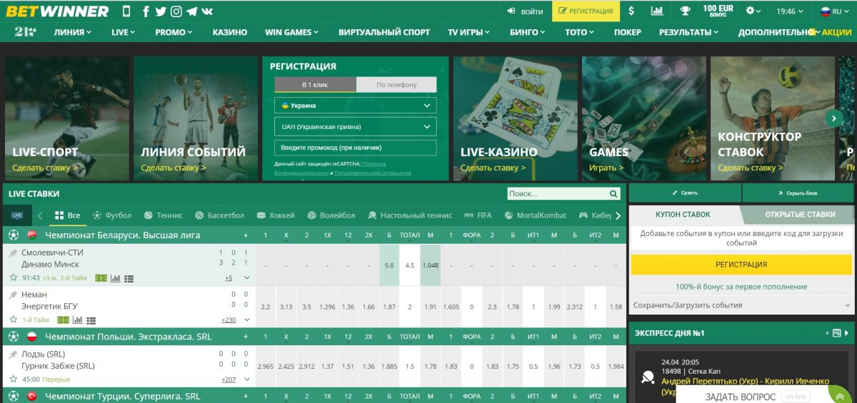 betwinner букмекерская контора зеркало рабочее