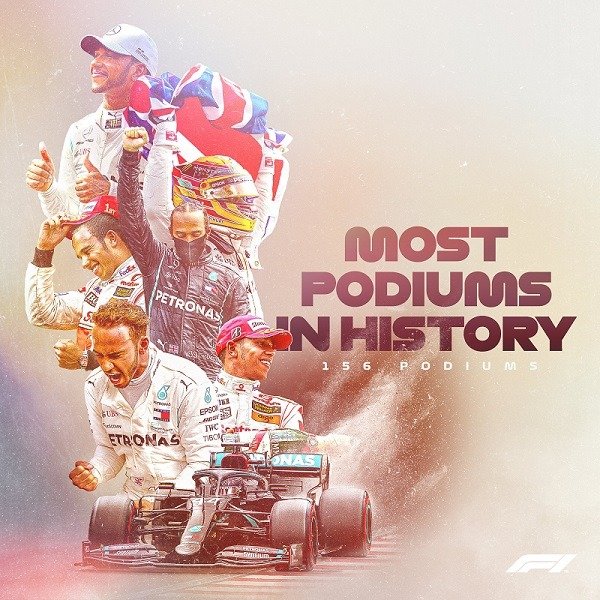 Hamilton most podiums