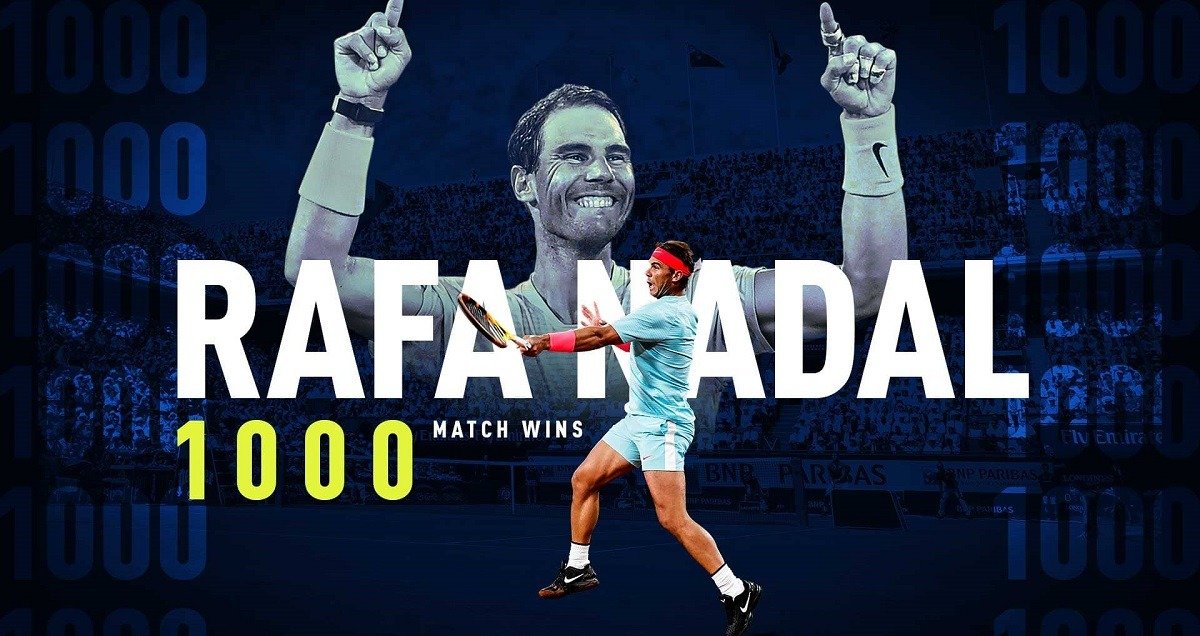 Рафаэль Надаль одержал 1000-ю победу в своей теннисной карьере: факты и инфорграфика