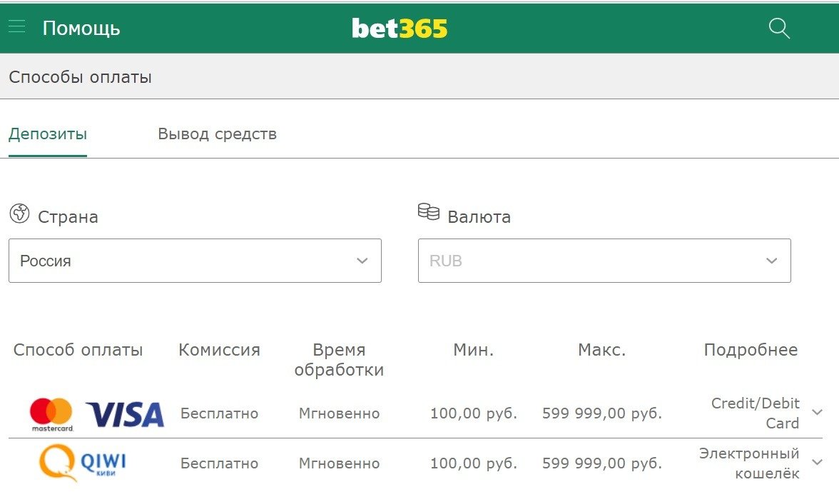 popolnenie scheta depozity bet365 ru