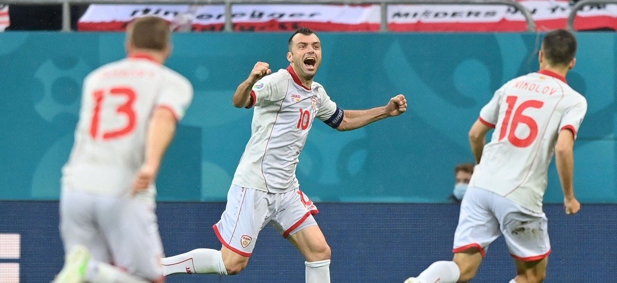Горан Пандев забил первый гол сборной Северной Македонии в истории Евро
