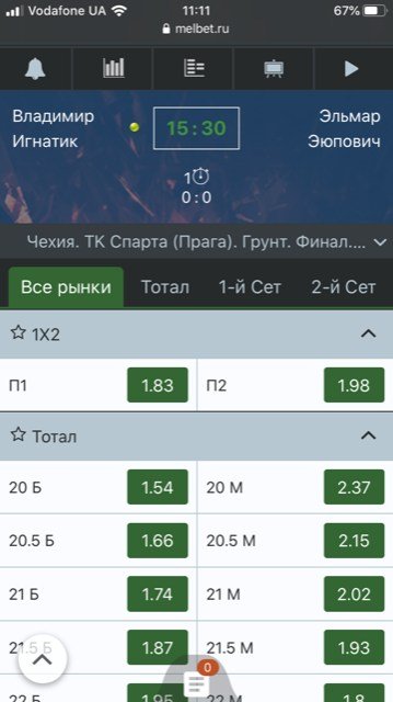 stavki na sport v mobilnoj versii Melbet ru