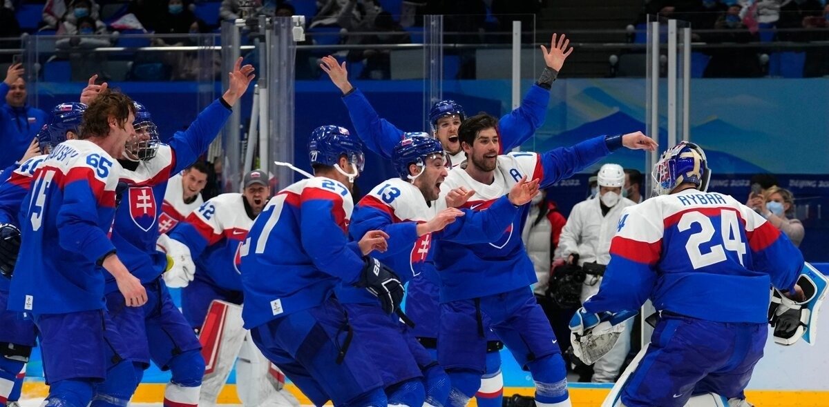 Сборная Словакии по хоккею с шайбой добыла первую в своей истории олимпийскую медаль