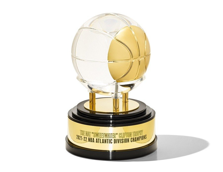nba division champs trophy white