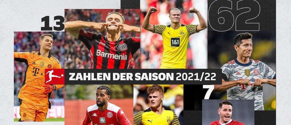 Немецкая Бундеслига: итоги сезона-2021/22 в цифрах, интересных фактах, достижениях и рекордах