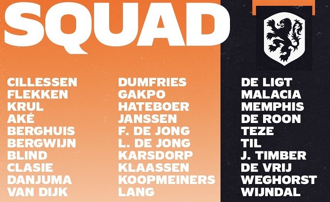 oranje squad june 2022