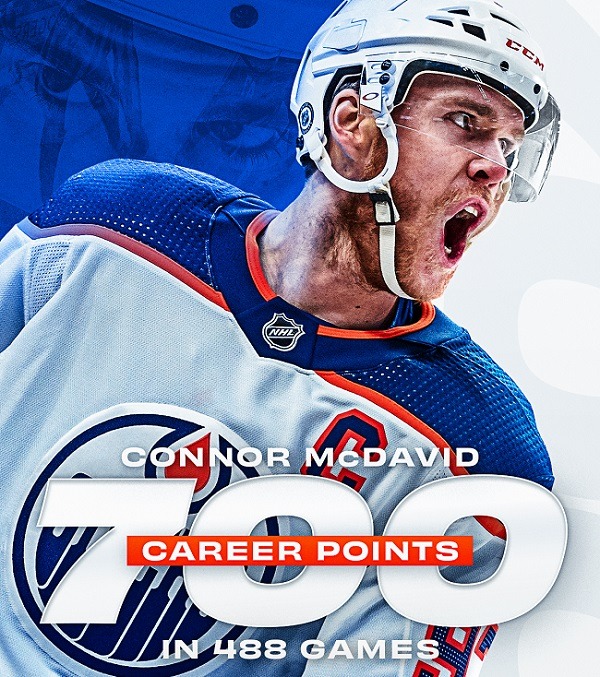 Connor McDavid 700 points