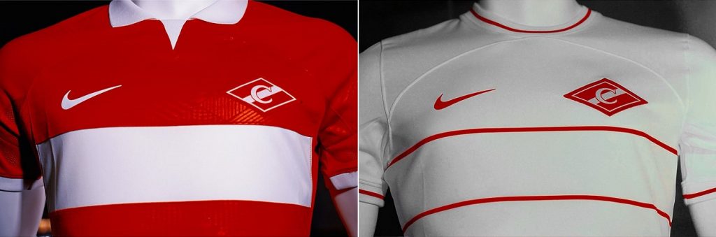 spartak retro kit red white