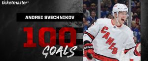 Svechnikov 100 goals nhl