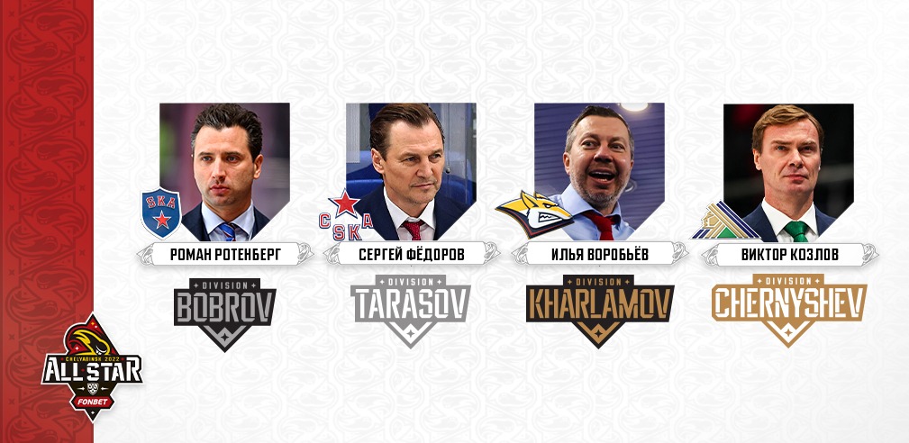 КХЛ представила главных тренеров команд Матча всех звёзд 2022