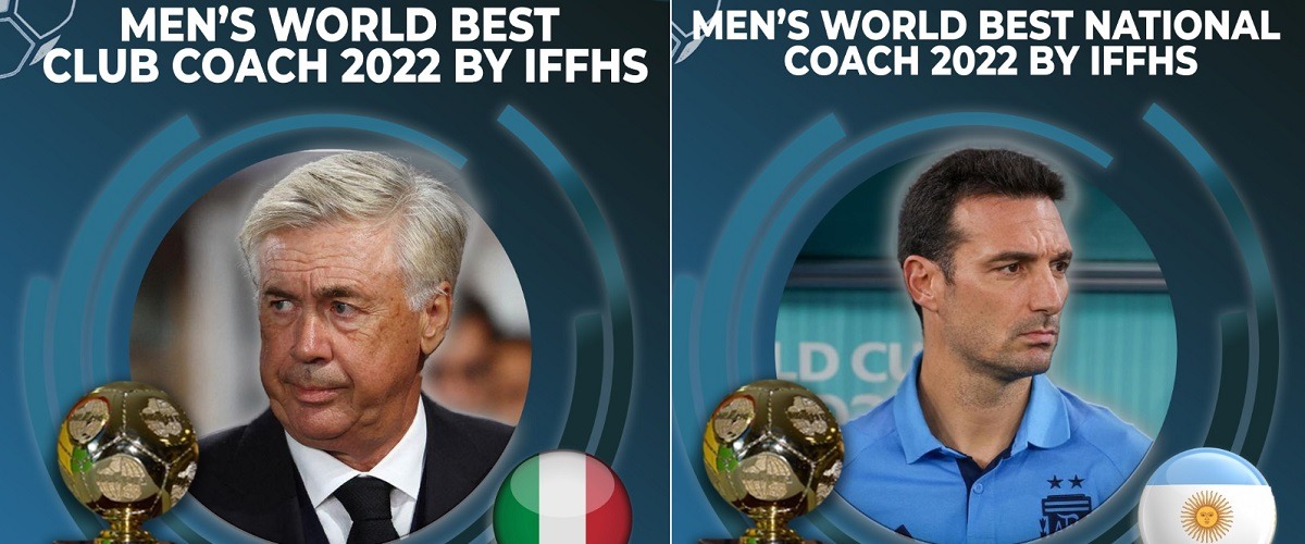 Карло Анчелотти и Лионель Скалони признаны лучшими тренерами 2022 года по версии IFFHS