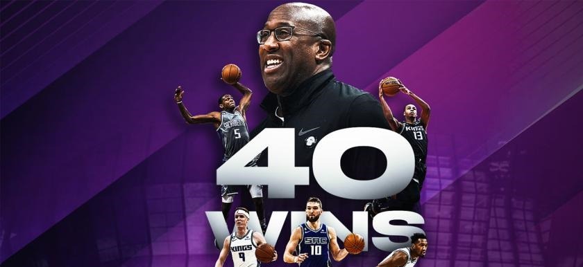 «Сакраменто Кингз» на пути к лучшему сезону в истории клуба: во второй раз пробили отметку в 40 побед в регулярке НБА