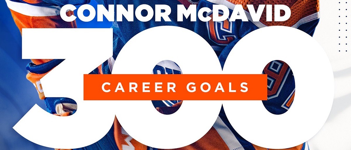 Коннор Макдэвид добрался до отметки в 300 заброшенных шайб в регулярных чемпионатах НХЛ
