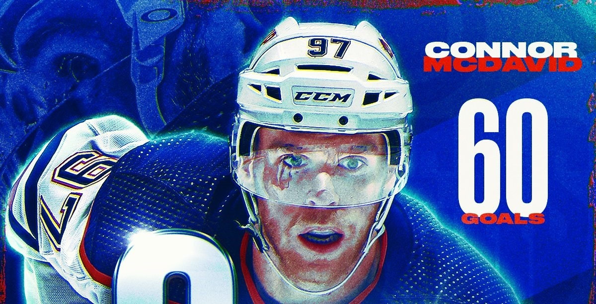 Коннор Макдэвид забросил 60-ю шайбу в текущем регулярном чемпионате НХЛ