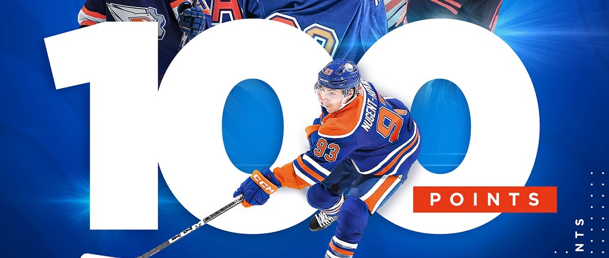 Райан Ньюджент-Хопкинс – третий хоккеист «Эдмонтона», набравший 100 очков в текущей регулярке НХЛ