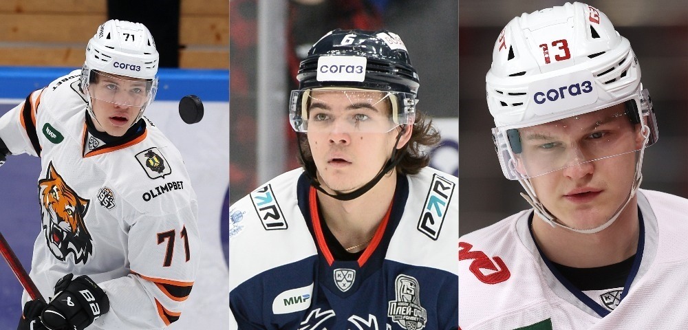 КХЛ представила тройку претендентов на награду «Лучший новичок» по итогам сезона-2022/23
