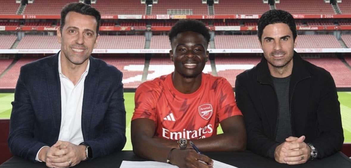 Букайо Сака подписал новый контракт с лондонским «Арсеналом»