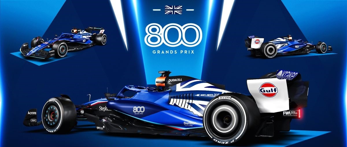 «Уильямс» представил специальную ливрею в честь своего 800 гран-при в Формуле-1