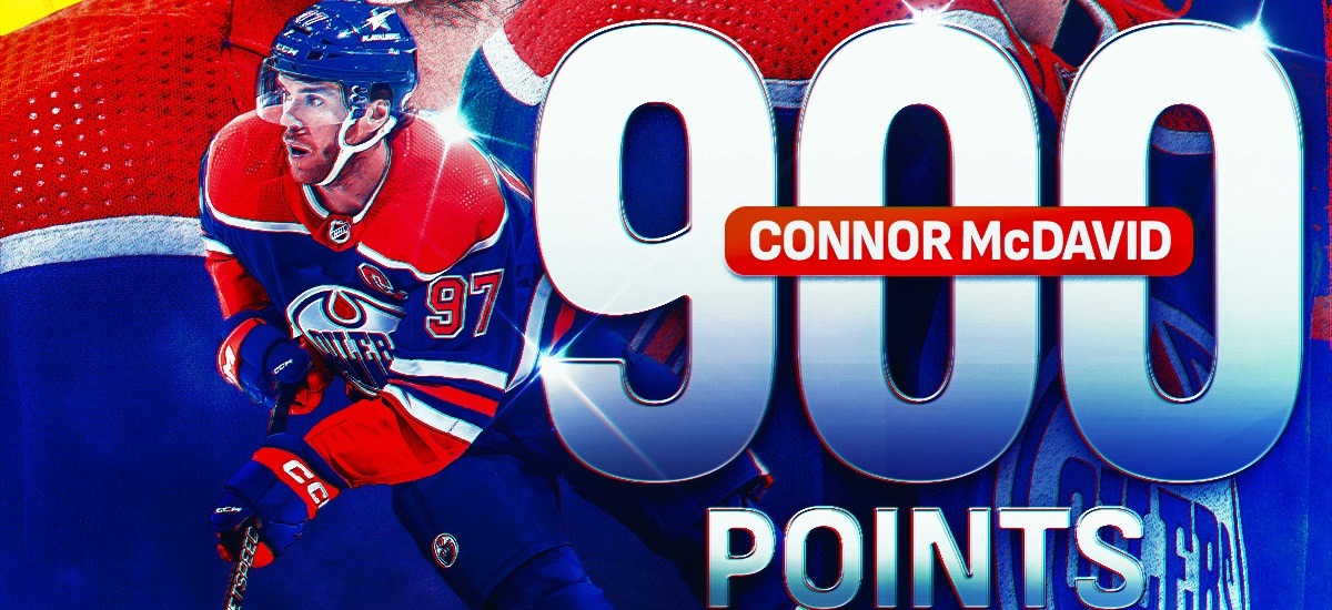 Коннор Макдэвид покорил отметку в 900 набранных очков в регулярных чемпионатах НХЛ