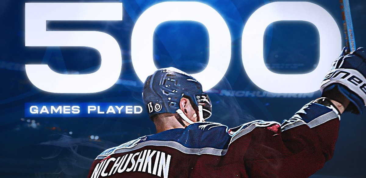 Российский нападающий Валерий Ничушкин провёл 500-й матч в регулярных чемпионатах НХЛ