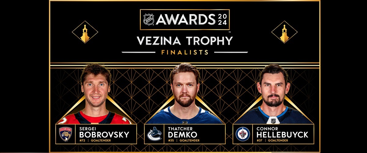 НХЛ обнародовала тройку финальных претендентов на награду «Везина Трофи» по итогам регулярки-2023/24