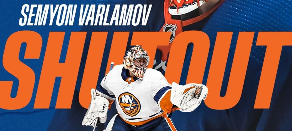 Голкипер «НЙ Айлендерс» Семён Варламов оформил шат-аут в матче с «Нэшвиллом» и стал первой звездой дня в НХЛ