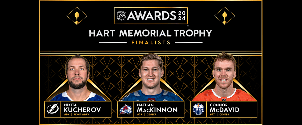 НХЛ обнародовала тройку финальных претендентов на награду «Харт Трофи» по итогам регулярки-2023/24