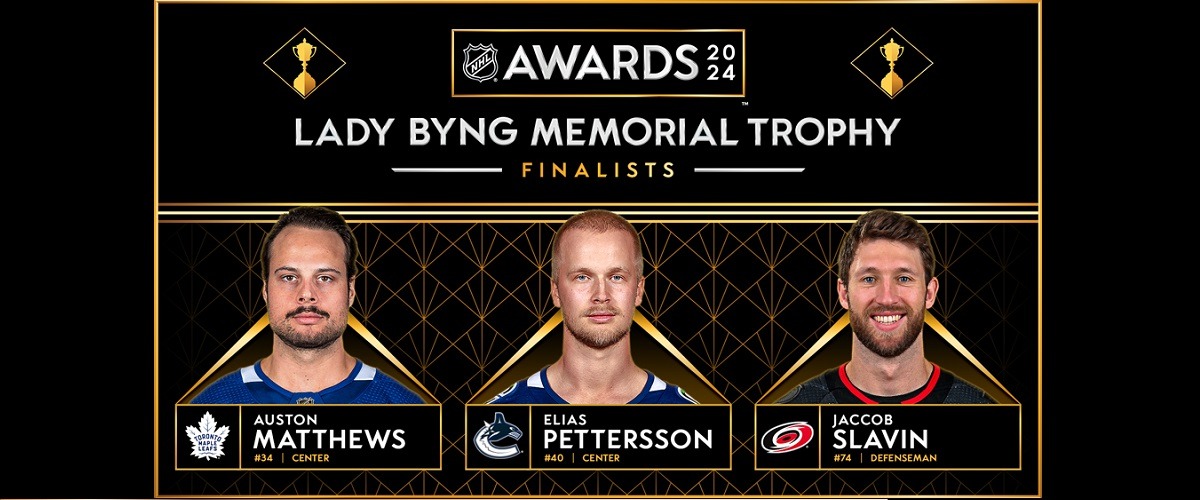 НХЛ обнародовала тройку финальных претендентов на награду «Леди Бинг Трофи» по итогам регулярки-2023/24