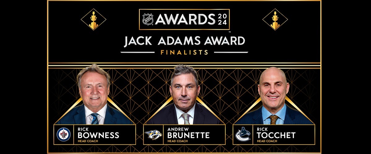 НХЛ обнародовала тройку финальных претендентов на награду «Джек Адамс Трофи» по итогам регулярки-2023/24