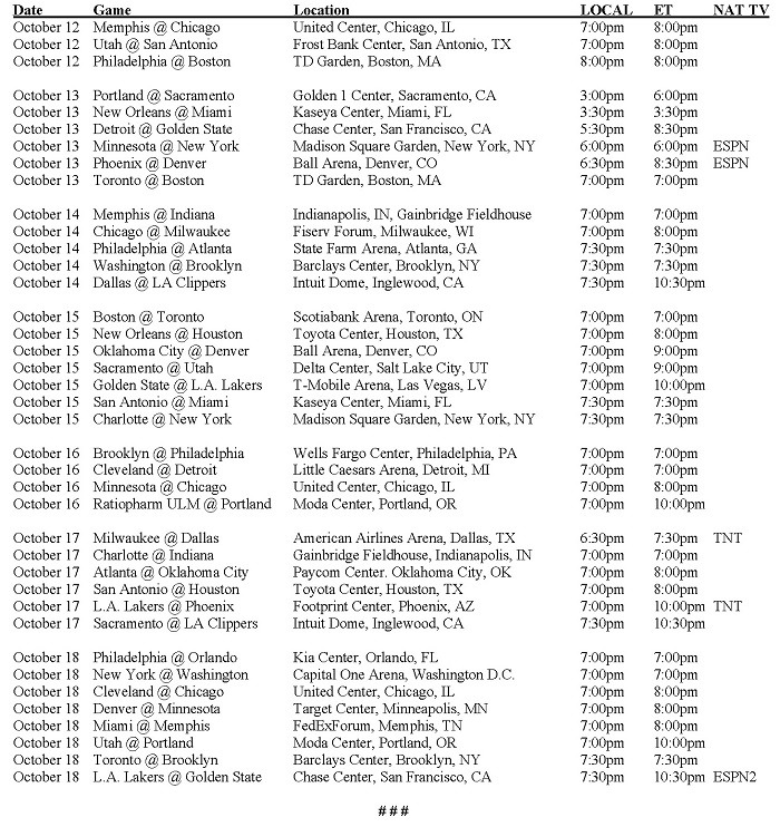 nba preseason 2024 games b