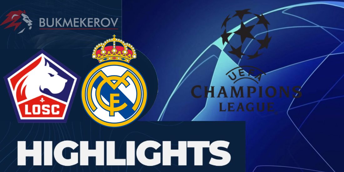 Lill Real Madrid Obzor matcha. Video golov. Highlights. 02.10.2024 futbol Liga CHempionov LCH