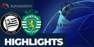 SHturm Grats Sporting Lissabon Obzor matcha. Video golov. Highlights. 22.10.2024 futbol Liga CHempionov LCH