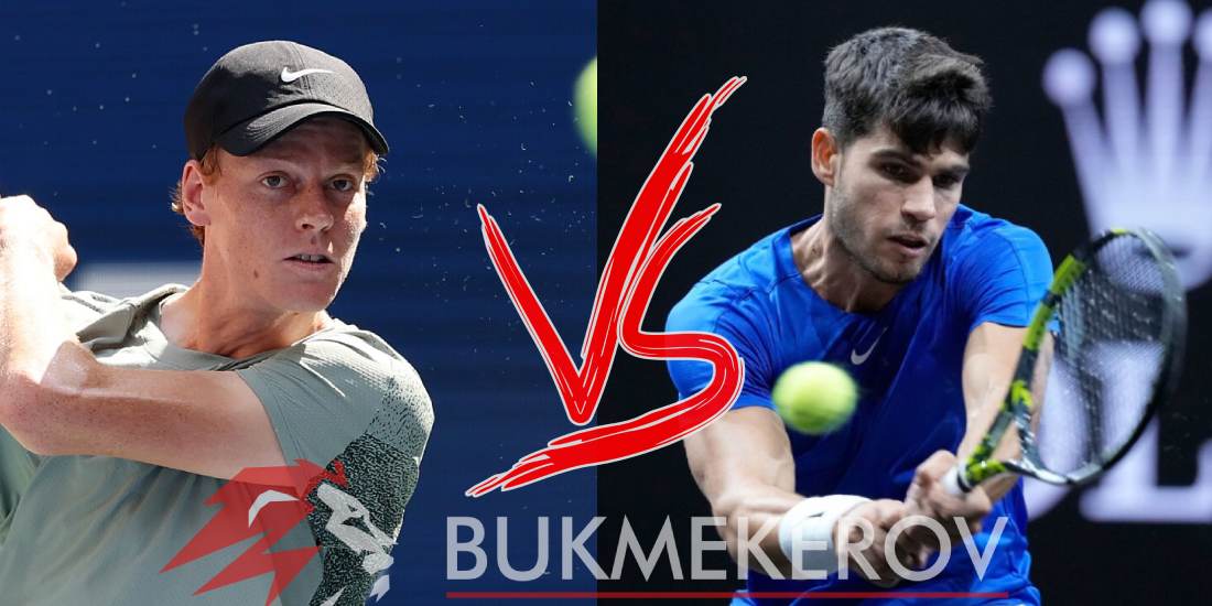 YAnnik Sinner Karlos Alkaras prognoz i stavki na tennis 19 oktyabrya 2024 goda final vystavochnogo turnira Six Kings Slam v Er Riyade Saudovskaya Araviya