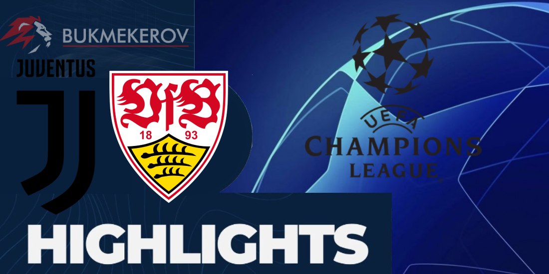 YUventus SHtutgart Obzor matcha. Video golov. Highlights. 22.10.2024 futbol Liga CHempionov LCH