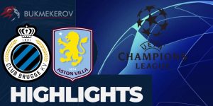 Bryugge Aston Villa Obzor matcha. Video golov. Highlights. 06.11.2024 futbol Liga CHempionov LCH