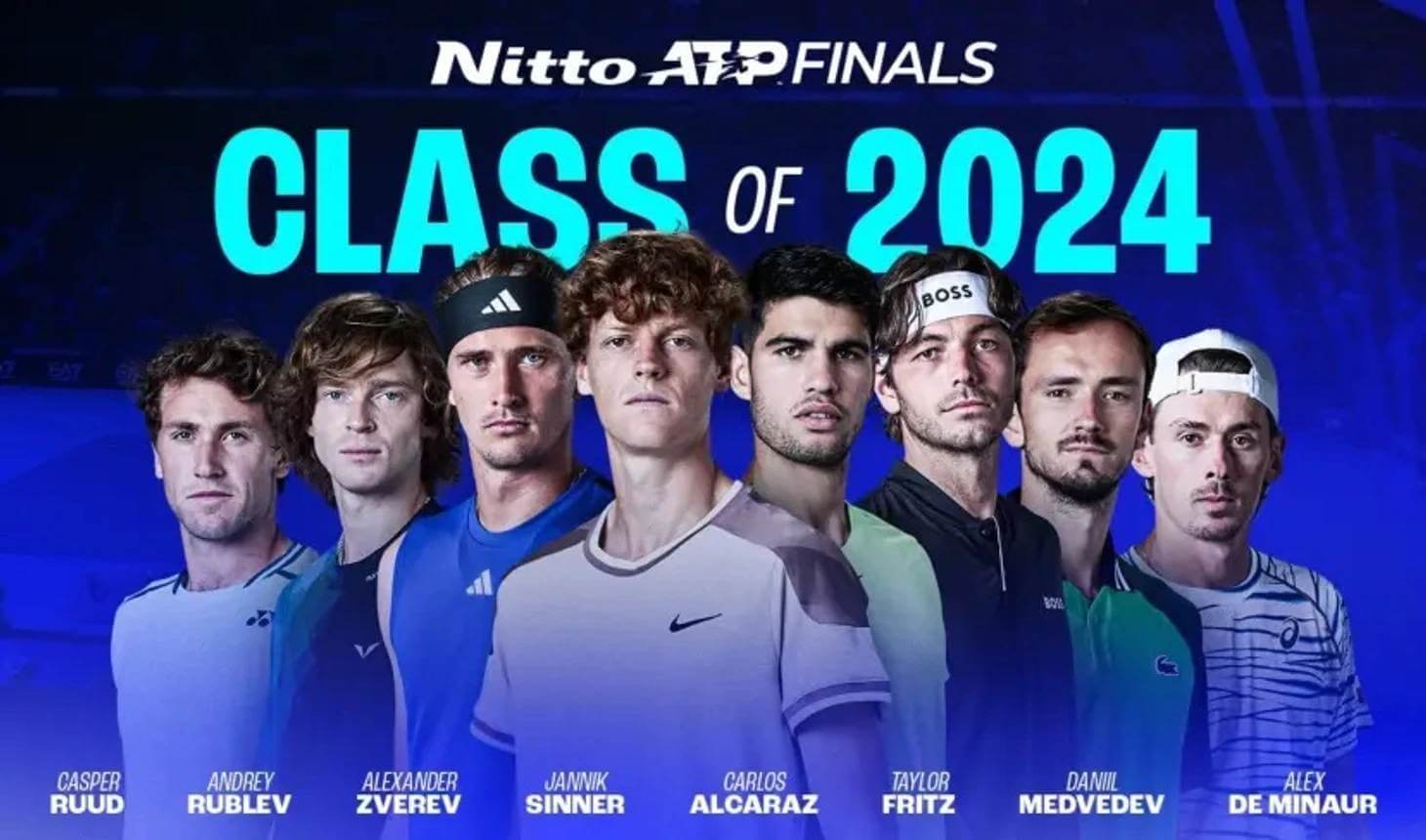 Nitto ATP Finals 2024 vse uchasniki Itogovogo turnira ATP v Turine