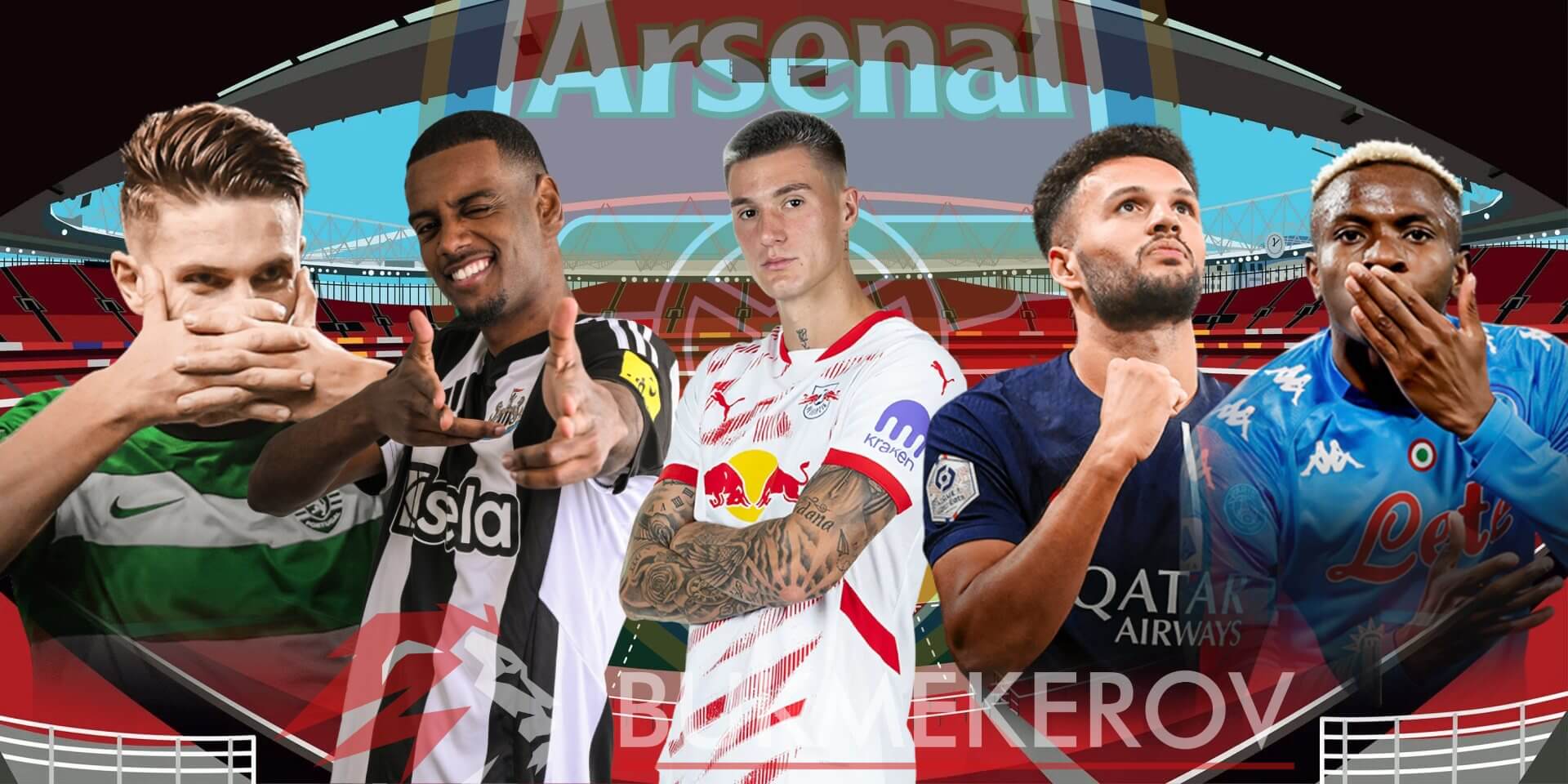 TOP 5 Vybiraem napadayushhego dlya londonskogo Arsenala kogo kupit letom Dekeresh Isak SHeshko Ramush Osimhen Transfery Sluhi Perehody