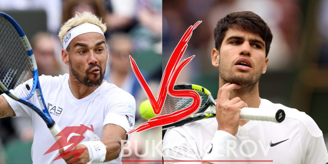 Fabio Fonini Karlos Alkaras prognoz i stavki na tennis 30 iyunya 2025 goda Uimbldon London TBSH