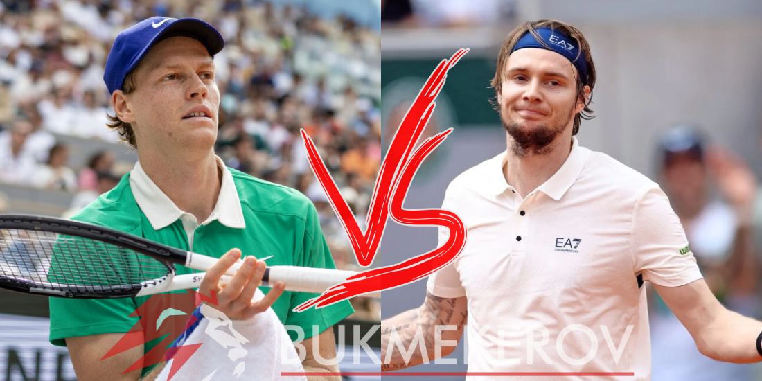 YAnnik Sinner Aleksandr Bublik prognoz i stavki na tennis 4 iyunya 2025 goda Rolan Garros Parizh Frantsiya TBSH