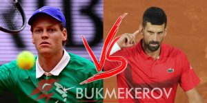 YAnnik Sinner Novak Dzhokovich prognoz i stavki na tennis 6 iyunya 2025 goda polufinal Rolan Garros Parizh Frantsiya TBSH