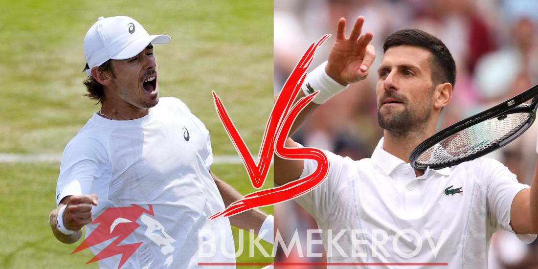 Aleks de Minaur Novak Dzhokovich prognoz i stavki na tennis 7 iyulya 2025 goda Uimbldon TBSH London