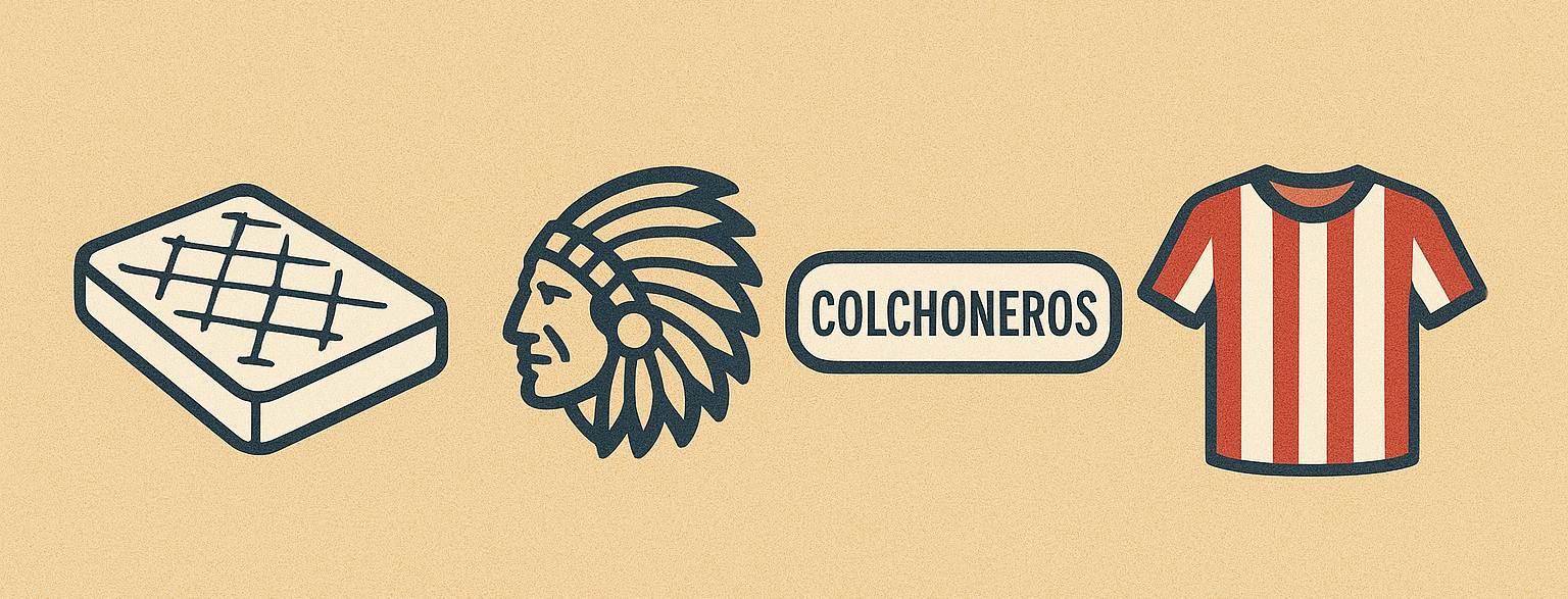 Atletico Madrid football club nicknames mattress makers indians colchoneros red and white shirt prozvishha