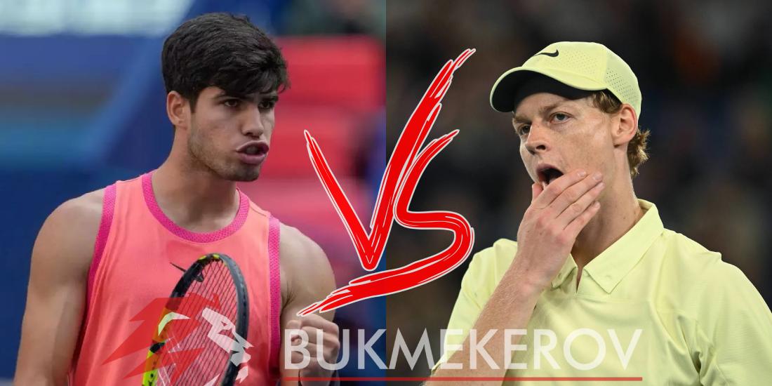 Karlos Alkaras YAnnik Sinner prognoz i stavki na tennis 18 oktyabrya 2025 goda final vystavochnogo turnira Six Kings Slam v Er Riyade