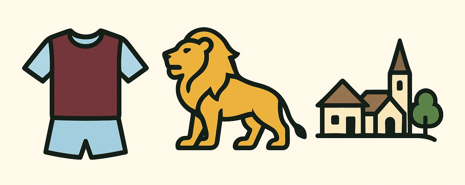 Prozvishha futbolnogo kluba Aston Villa bordovo golubye v tsvet futbolnoj formy komandy lvy villiany derevnya village