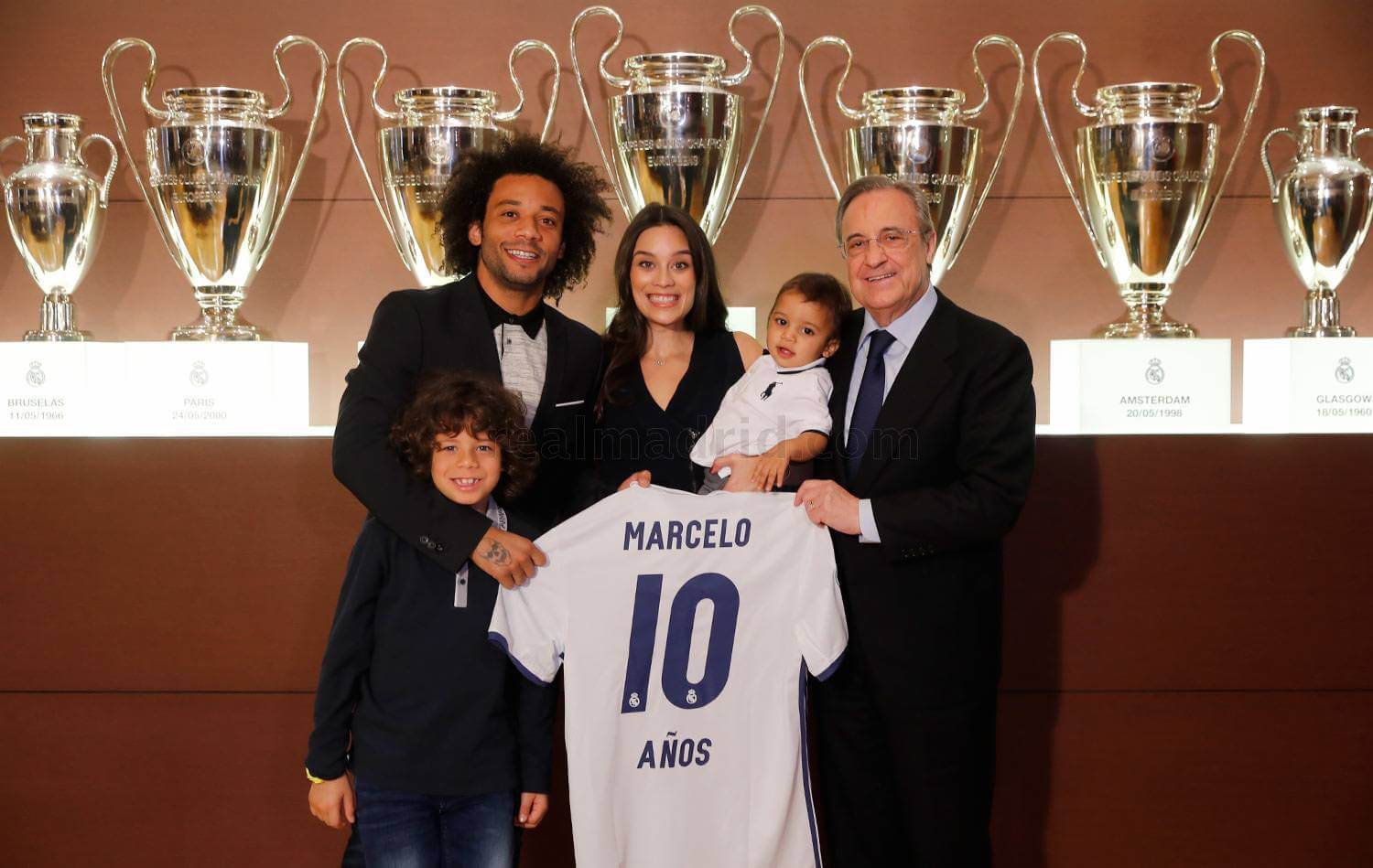 Marcelo Vieira and florentino perez real madrid