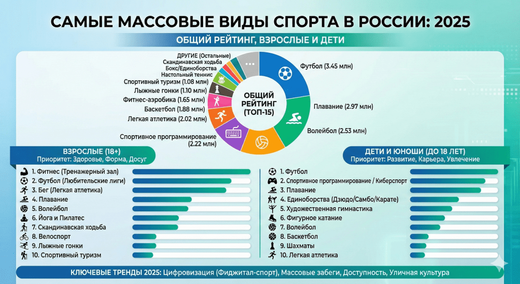 Samye populyarnye vidy sporta v Rossii Samye populyarnye vidy sporta v Rossii